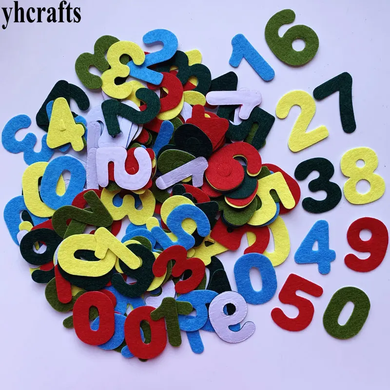 306PCS numbers and Alphabet Letter felt fabric stickers Early educational crafts toys OEM bulk wholesale