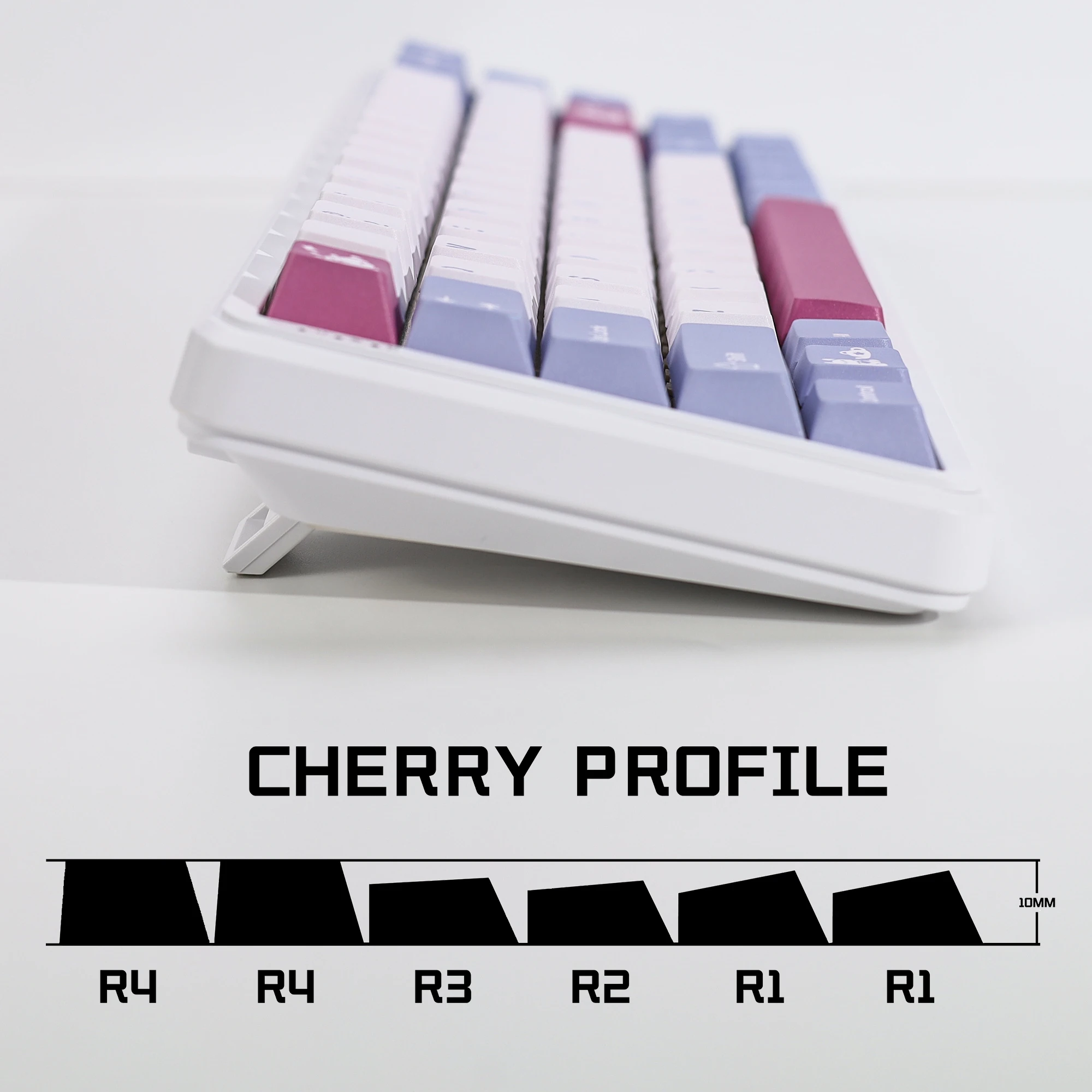 KBDiy Clone GMK Tuzi Keycap Retro Cute Cherry Profile Alice Keycap Custom für MX Magnetic Switch Gaming Mechanical Keyboard KIT – Detail 2