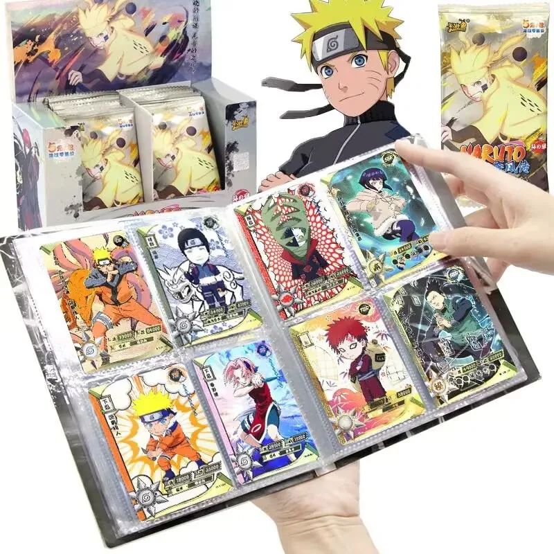 KAYOU Original Naruto Complete Series Card Uzumaki Naruto Uchiha Sasuke Anime Figure Rare Collection Cards Flash Card Toy