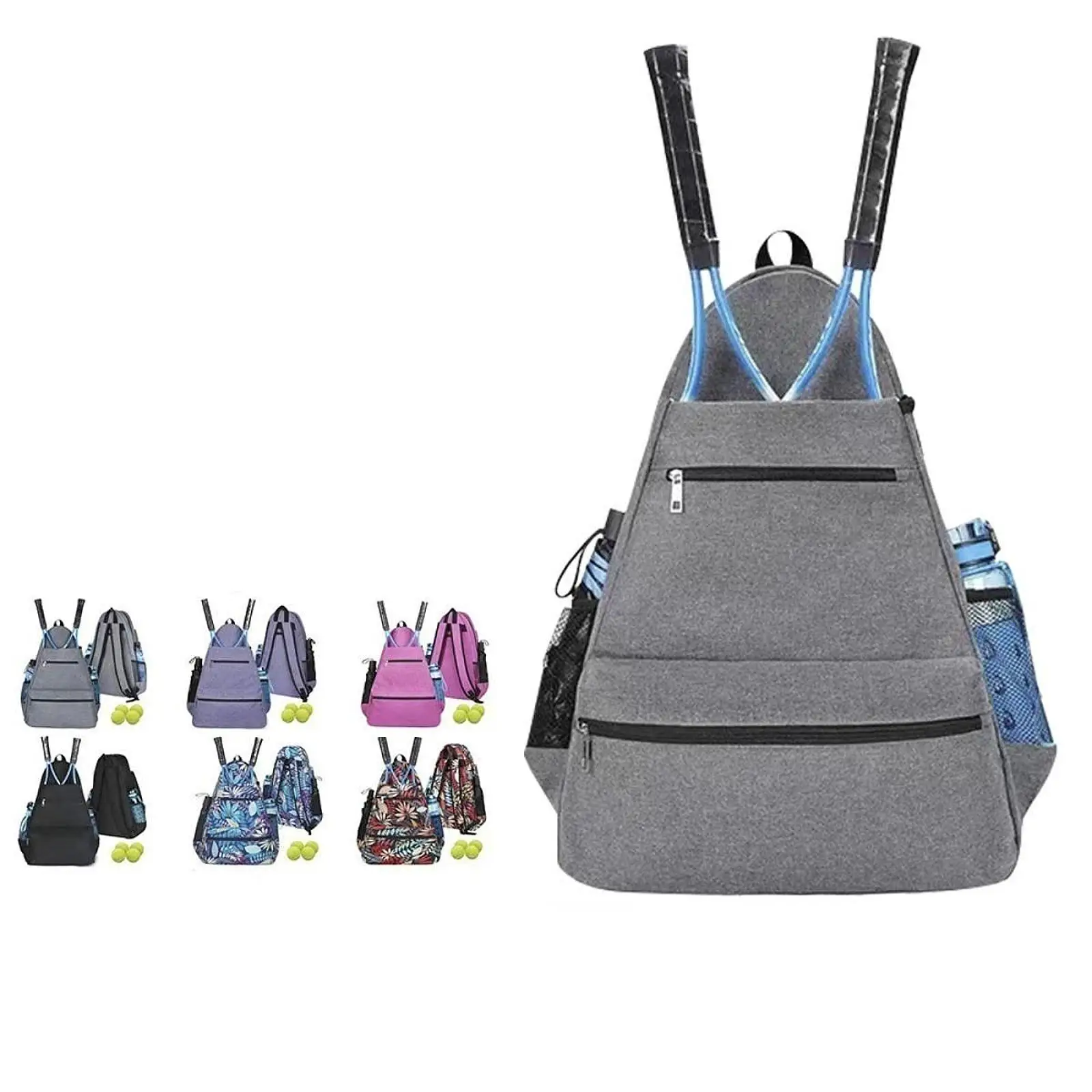 Oxford Cloth Badminton Backpack Durable Tennis and Racquet Sports Bags with Shoe Compartment for Daily Training