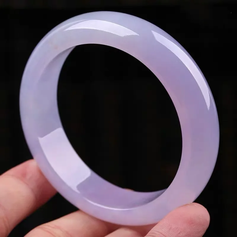Jadeite , ice-waxy violet , Burmese old mine purple noble lady , women's spring color jade bracelet, gift