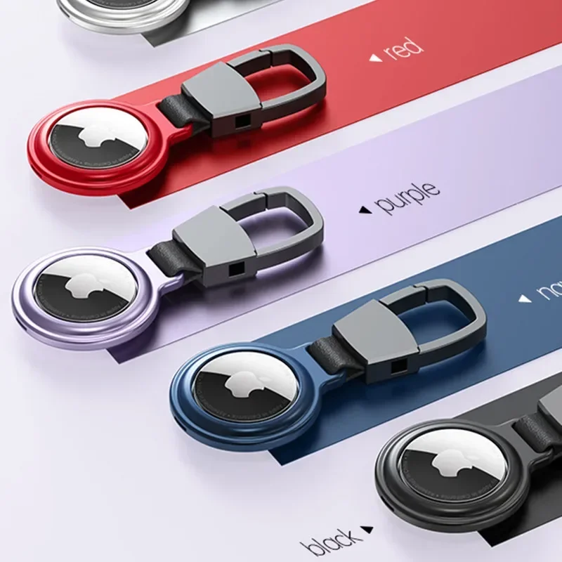 Für AirTag Metallgehäuse Protecto mit Schlüsselanhänger Metall magnetisch stoßfest Anti-Kratzer Fall Protect Shell Cover für AirTag