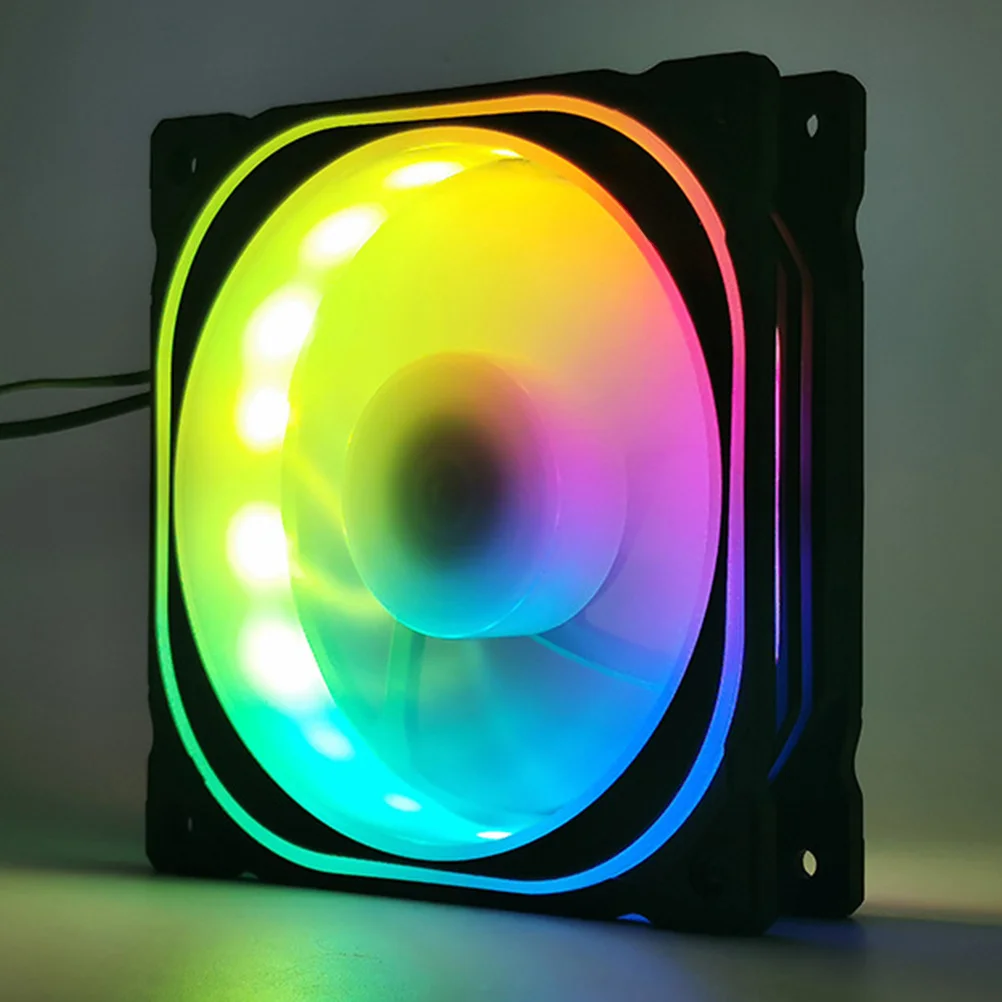 

1Set 5 Fans 12cm Rgb LED Pc Cooling Controller Colorful LED Efficient Cooling Durable Long Time Use