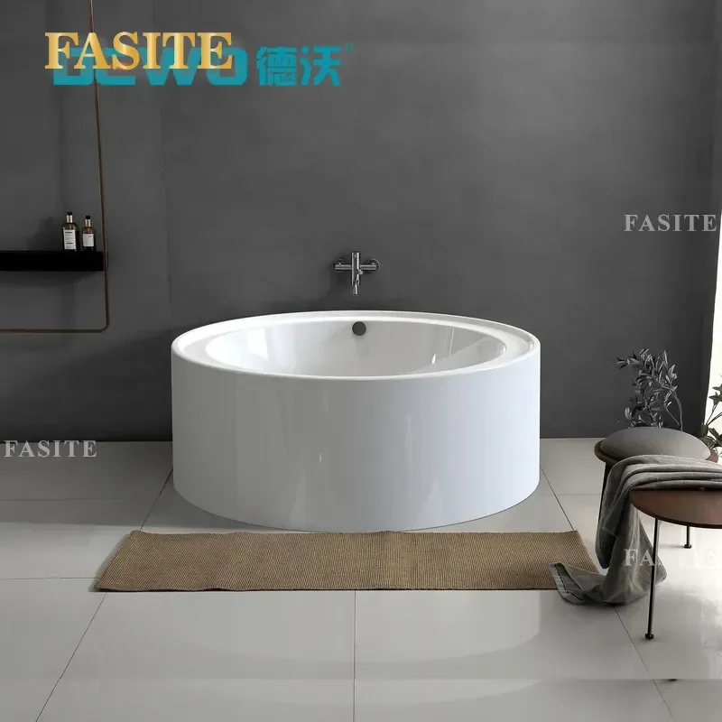 Acrylic Bathtub Comfortable Adult Soaking Tub for Bathroom Hotel Villa