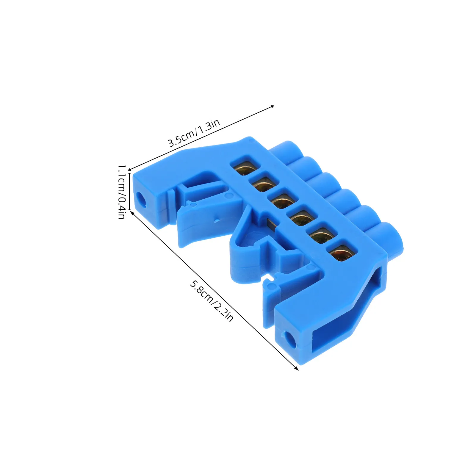 5Pcs Terminal Block Bus Bar 6 Positions Screw Brass Terminal Grounding Strip Block Electrical Connector Grounding Bus Bar