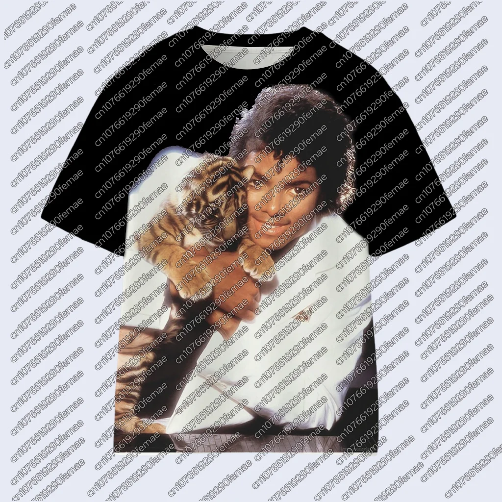 2026 Summer Kids KPOP Dance Theme T-Shirt MJ Classic Pose Print Versatile Family Trip Must-Have Fan Collection Memorial Style