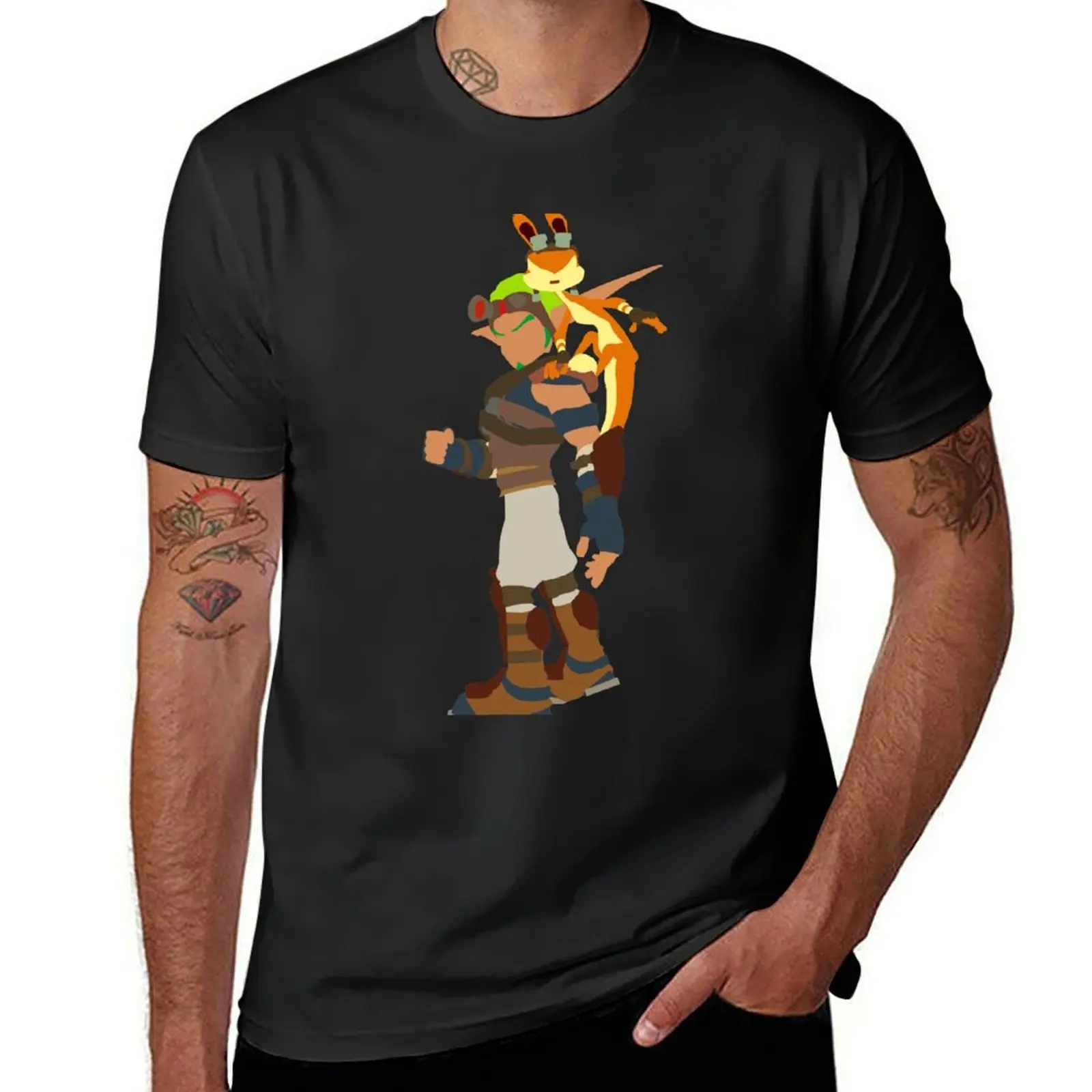 Jak & Daxter T-Shirt heavyweights cute tops boys whites mens graphic t-shirts funny