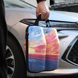 2 Red Wine Cup Portable Bag Protective Cover Outdoor Waterproof Portable Burgundy High-foot Glass Storage Box