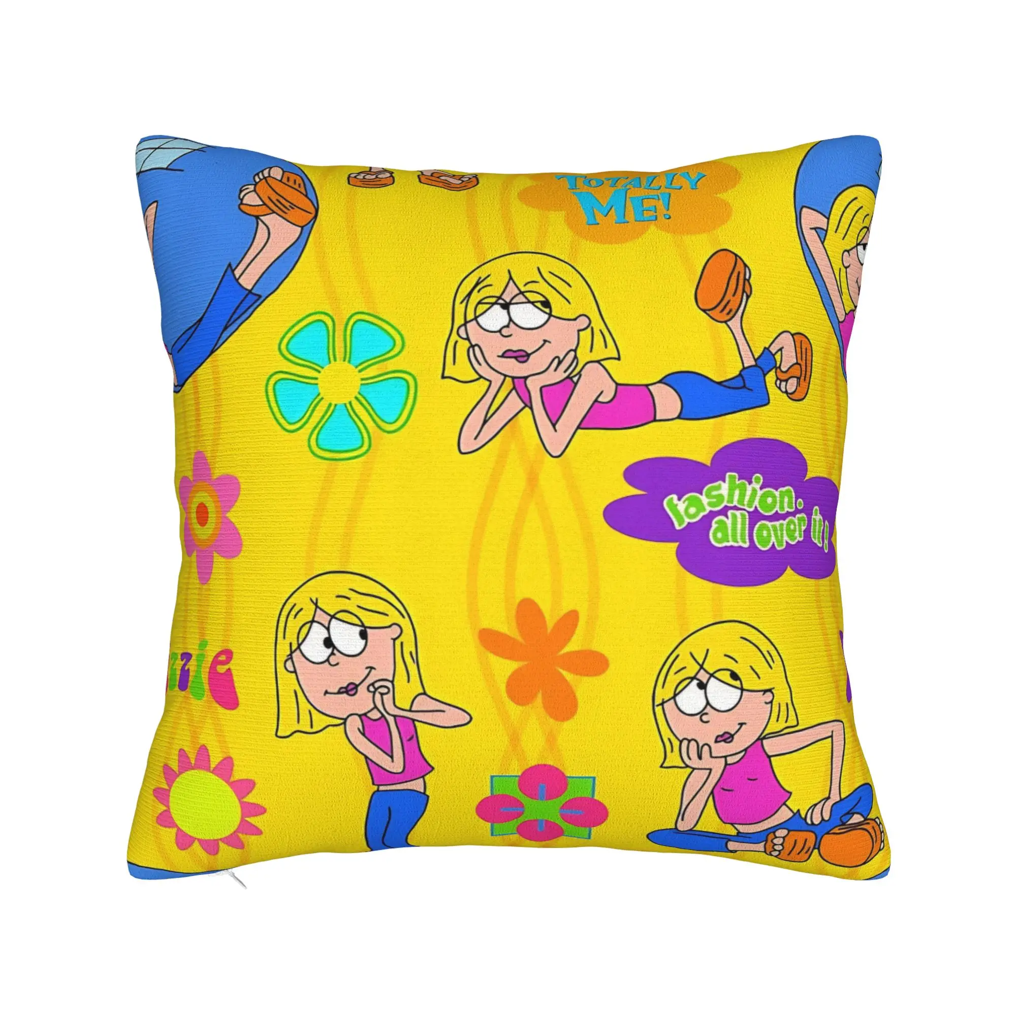 Lizzies Anime McGuires Square Pillow Case  Cushion Covers Vintage Polyester Decor Pillowcase for Seat 40x40cm