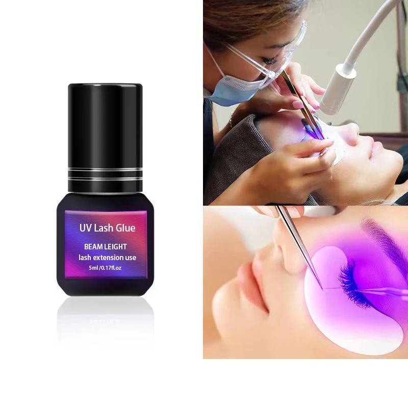 Wimper Extensions Uv Lash Lijm Doorzichtig 5Ml Gel Zacht Snel Droog Wimper Extensions Zelfklevend Gereedschap Lash Extensie Benodigdheden