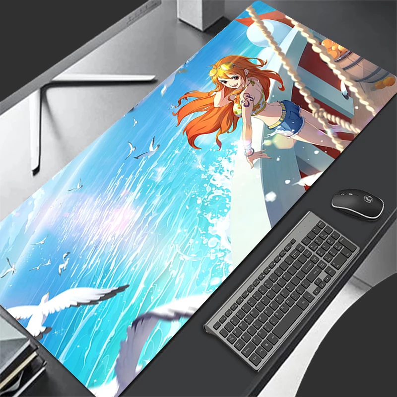 Japan Anime Sexy Girl Keyboard Rug PC Kawaii Gamer Cabinet Mouse Pad Large O-one P-piece Nami Desk Mat Laptop Non Slip Mousepad