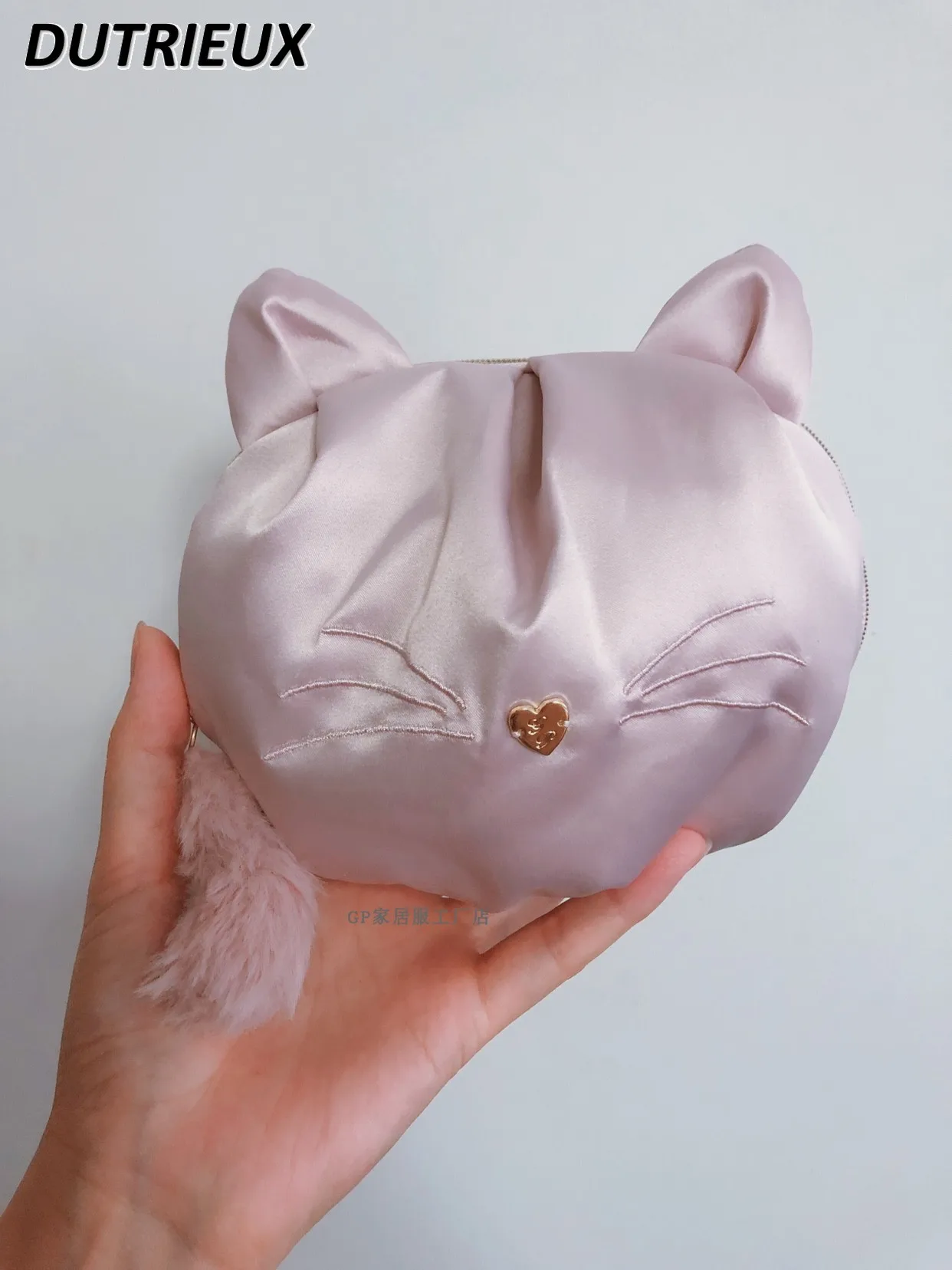 2024 New Summer Japanese Style Lady Cartoon Sweet Cute Casual Satin Cosmetic Bag Female Coin Purse Storage Bags for Women