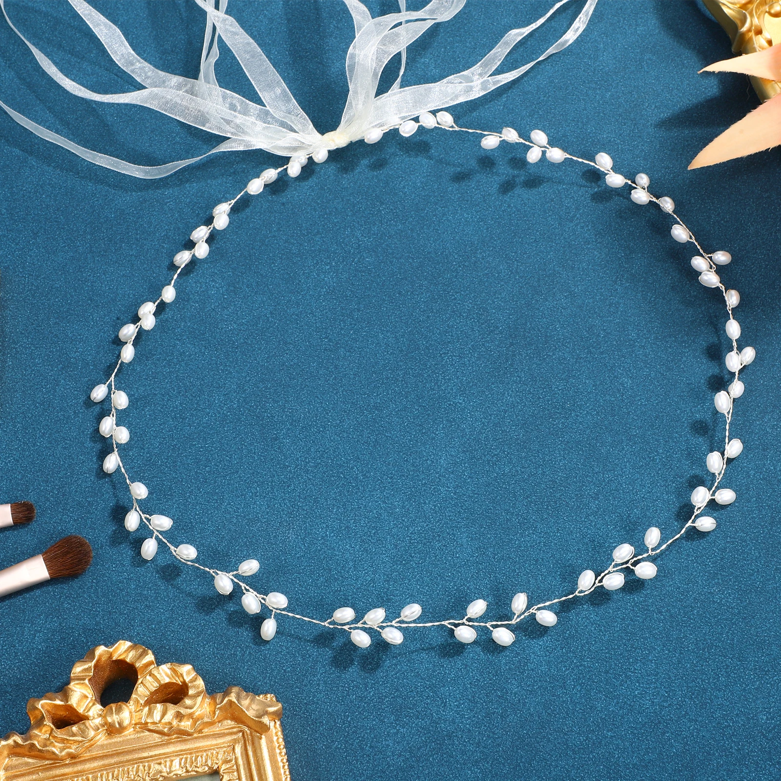 

Pearl Bride Belt Wedding Dress Accessory Elegant Sash Waistb for Bridal Party Formal Occasions Pearls Ribbon Decor