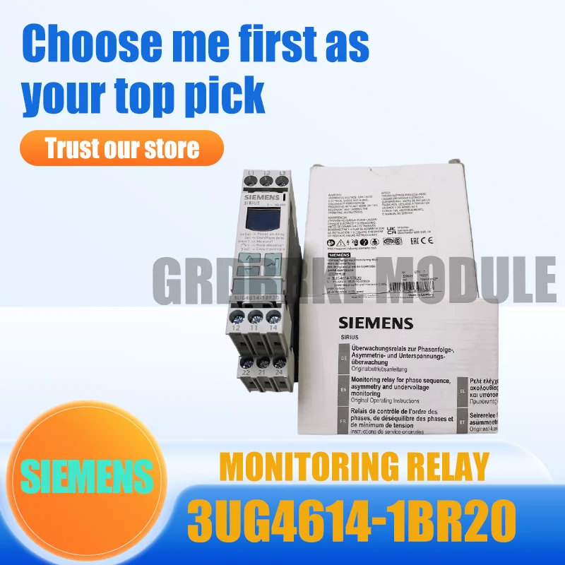 

New Original SIEMENS 3UG4614-1BR20 160-690VAC Three-phase Voltage Monitoring Relay