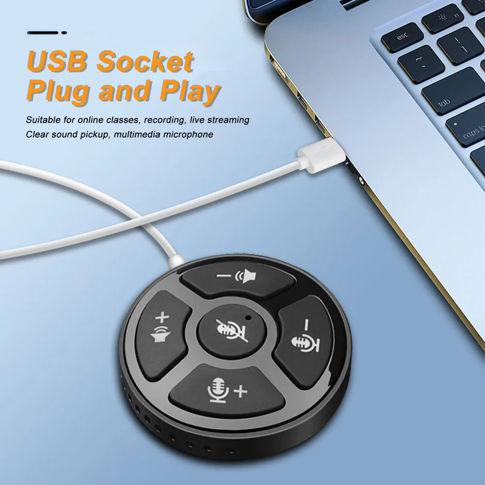 USB 2.0 Drive Free Desktop Conference Microphone High-sensitivity Pickup USB Omnidirectional Mic