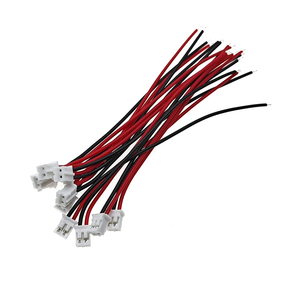 100 SETS Mini Micro JST 2.0 PH 2-Pin Connector Plug with Wires Cables 100MM