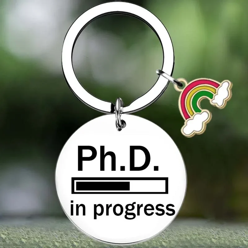 Cute PhD in Progress Future Dr Doctor Gift Keychain Medical Doctorate Student Graduation Gift Key Chain Pendant Jewelry