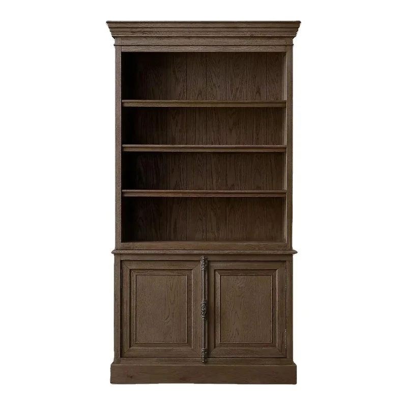 

Solid wood living room furniture storage bookcase hotel villa