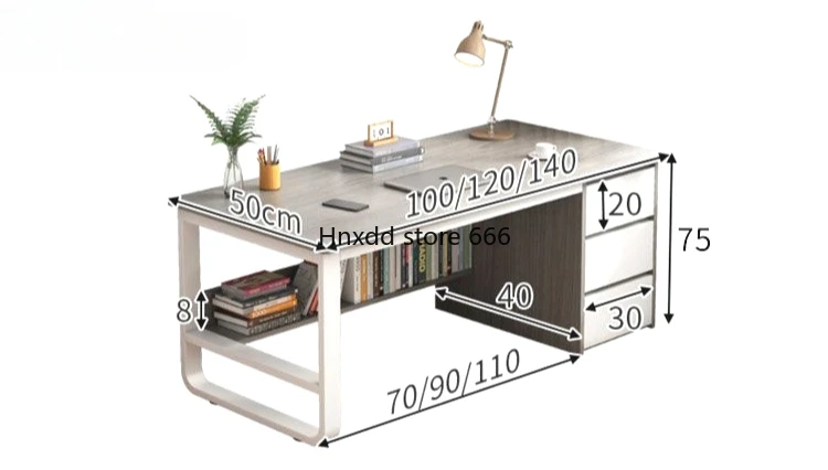 Computer desk Desktop Home office desk Chair Bedroom with drawers Student writing desk