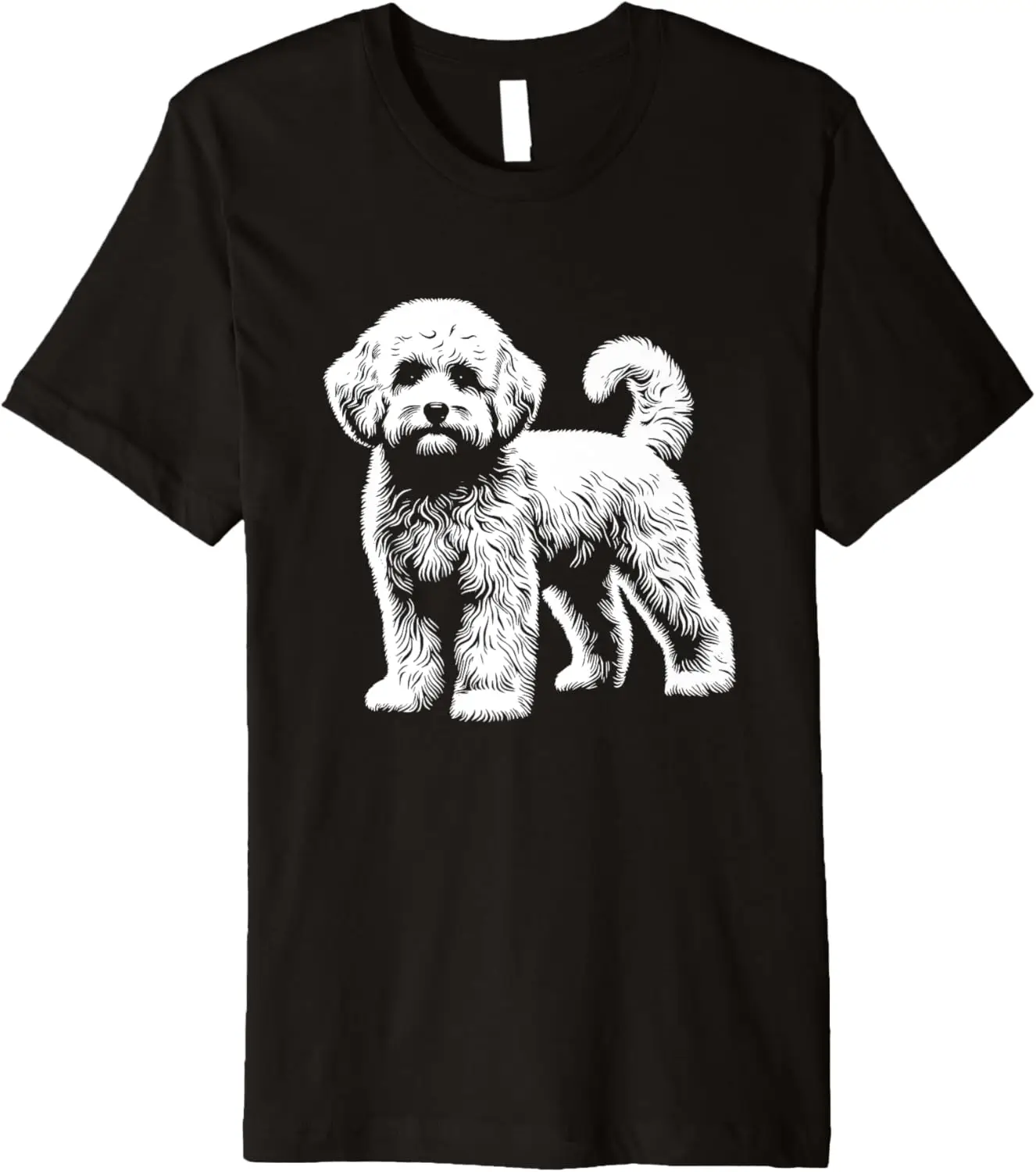 Dog Dad Mom Lover - Monochromatic Maltipoo Premium T-Shirt