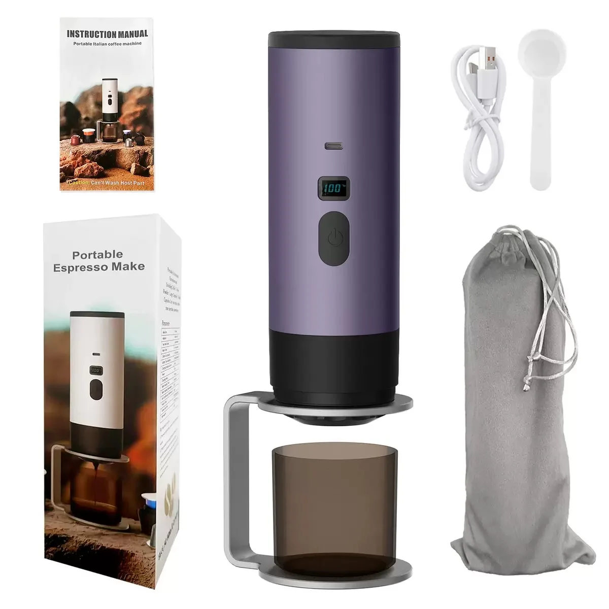 

2026 new wireless portable espresso machine with self-heating function, 3-in-1 mini travel
