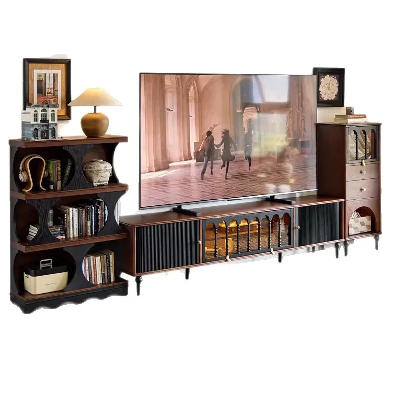 Medieval TV cabinet French living room 2026 new locker integrated