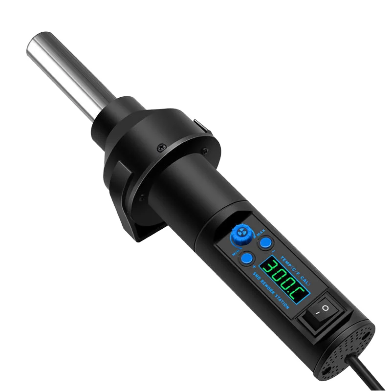 Portable Digital Hot Air Rework Station LCD Temperature Display SMD Desoldering Heat Gun for PCB Repair