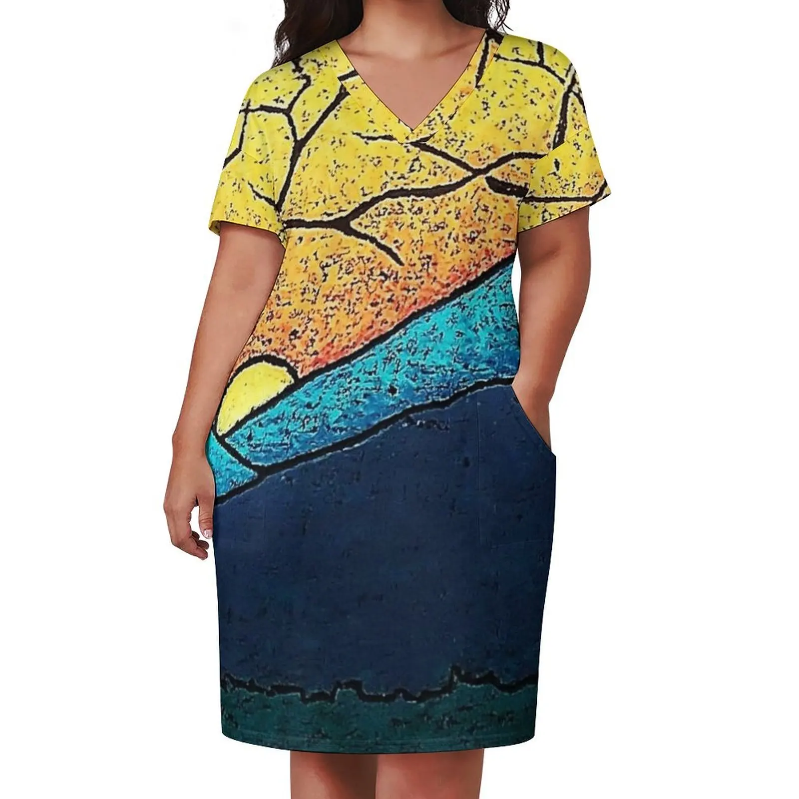 Coucher de soleil sur la crête robe ample à poches pour femmes 2025 robes pour femmes 2025 robes de cocktail