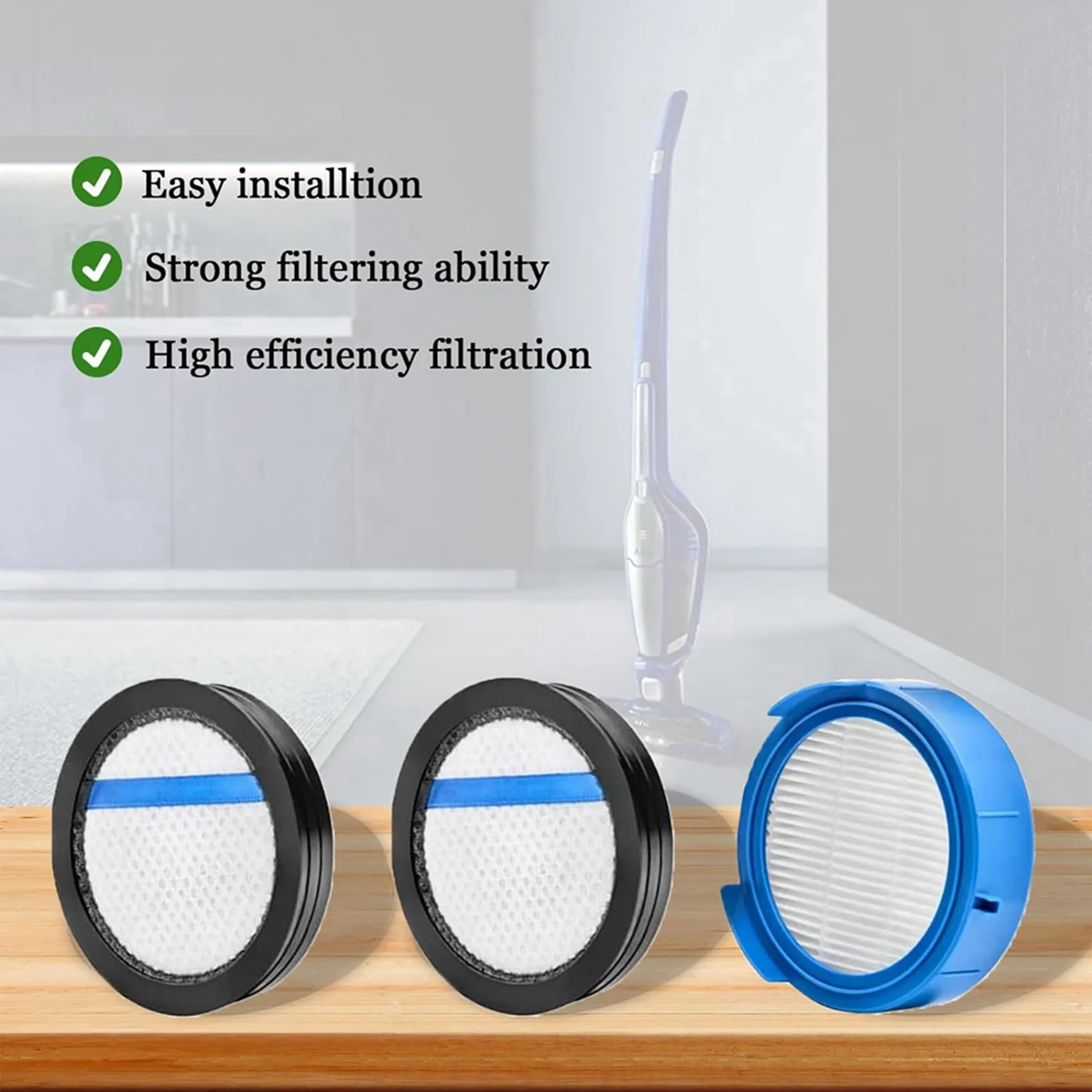 ABUD-2Set ملحقات استبدال فلتر لـ AEG 8000 لإلكترولوكس EFP91835 900، مرشحات ما قبل المحرك، مرشح صحي