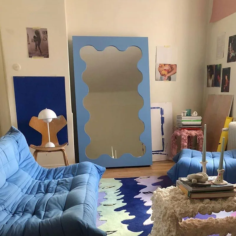 Ins Internet beroemdheid dameskledingwinkel spiegel golf full body foto vloerspiegel wandspiegel slaapkamer meisje volledige lengte