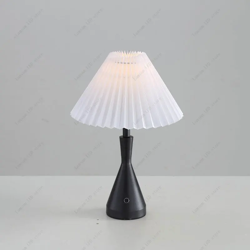 اللاسلكي LED مطوي مصباح المحمولة اللمس الاستشعار USB قابلة للشحن الزخرفية قاعدة معدنية مكتب ضوء لمبة قابلة للاستبدال القراءة الخفيفة