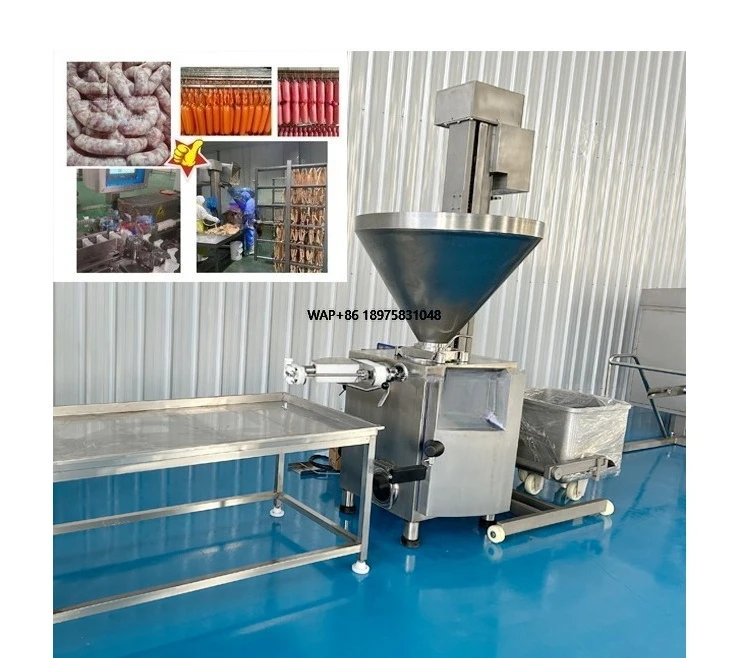 

High Precision Vacuum Sausage Filling Machine with Portioning for Pork, Chicken, Beef, and Fish Sausages