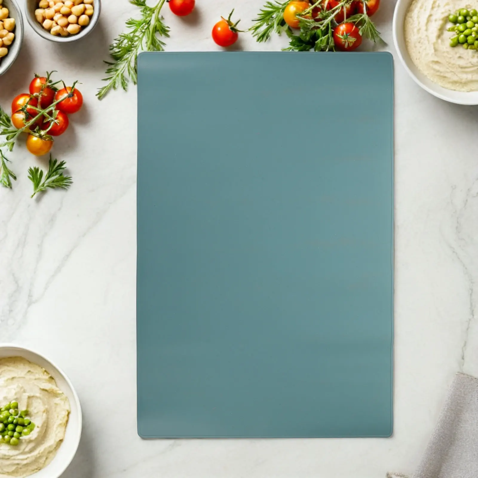 Silicone Baking Mat 24x16 Large Non-Stick Dough Rolling Mat Raised Edges Heat Resistant Pastry Board for Bread Cookies Pizza
