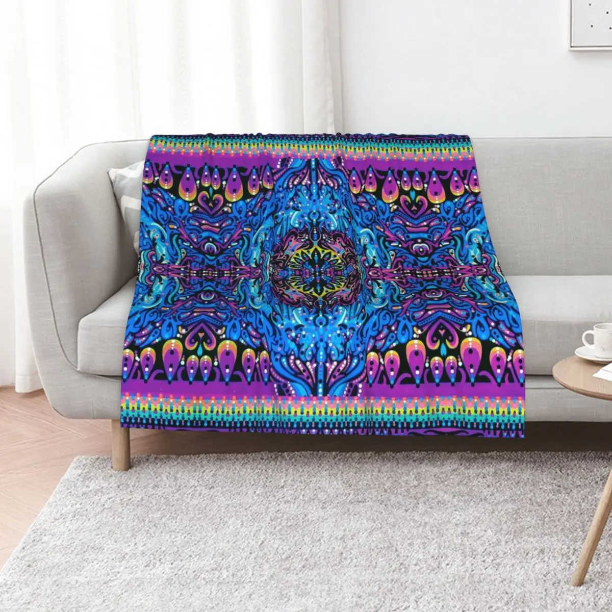 Mandala Reflection Throw Blanket Soft Big For Baby Beautifuls Flannels Baby Softest Blankets