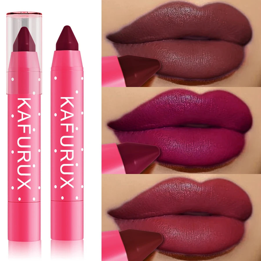 15 cores 1pc caneta batom fosco à prova dwaterproof água mancha labial matiz coreano maquiagem lábio cosméticos batom nude caneta para presente feminino delineador labial