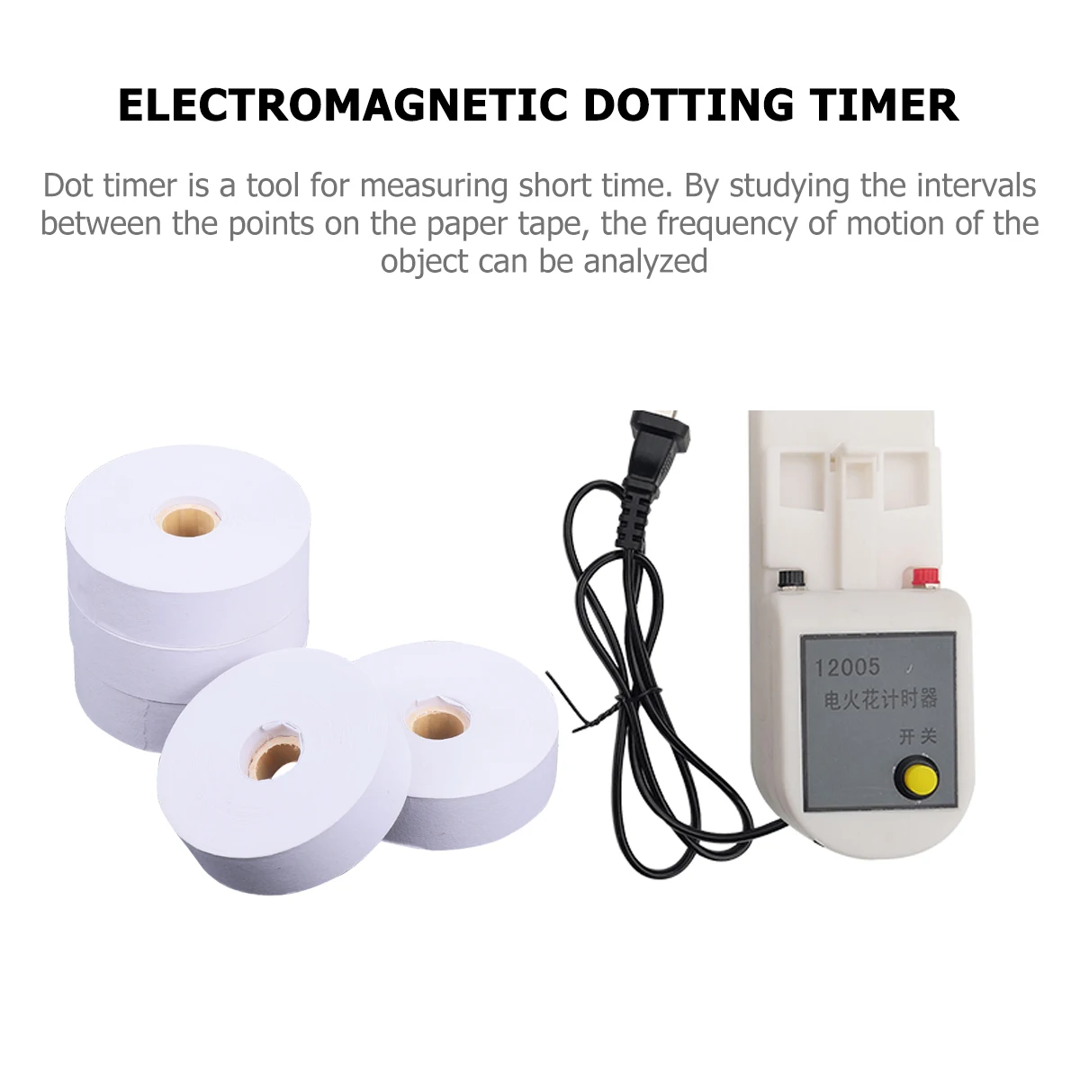 

5pcs Paper Tape for Spark Timer Electromagnetic Dotting Physics Teaching Equipment Classroom Experiment Safe