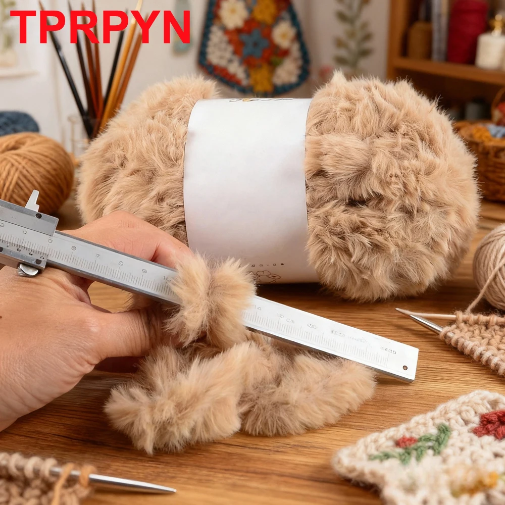 2 قطعة غزل صوف المنك فو الفراء الغزل الكشمير اليد الحياكة سترة كروشيه الموضوع الملابس وشاح رقيق غزل المنك