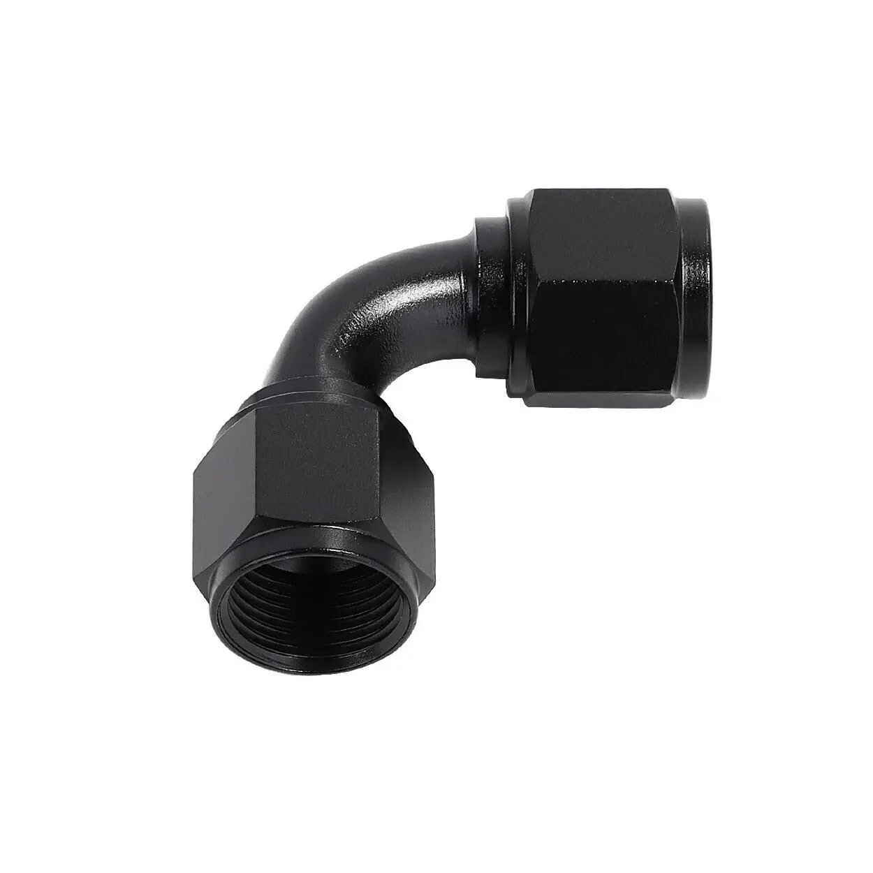 Liga de alumínio de alta qualidade AN10 fêmea para AN10 fêmea 45 °   Adaptador de encaixe de união de acoplador giratório para óleo combustível água preto TF-1108