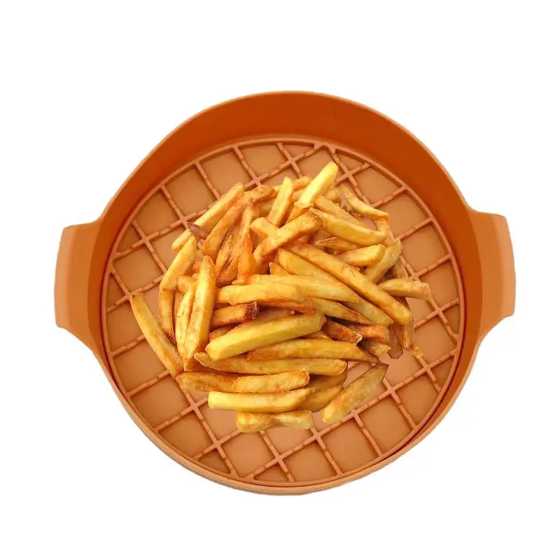 

Air Fryer Silicone Liner Heat-resistant Baking Pan Liner For Air Fryer Reusable Air Fryer Basket Air Fryer Accessories For Ovens