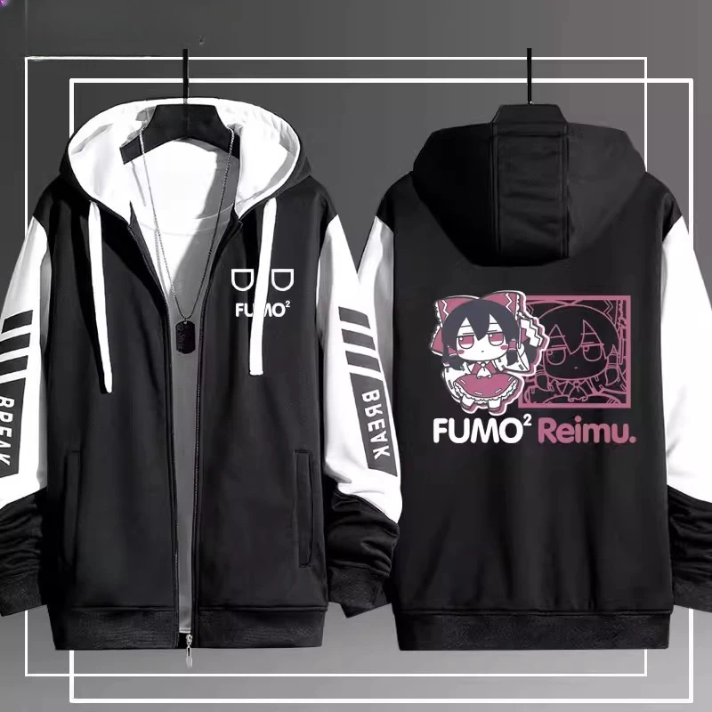 Anime TouHou Project 3D Print Zip Up Women/Men Hoodie Sweatshirt Hakurei Reimu Marisa Meirin Cirno Cosplay Zipper Hooded Jacket