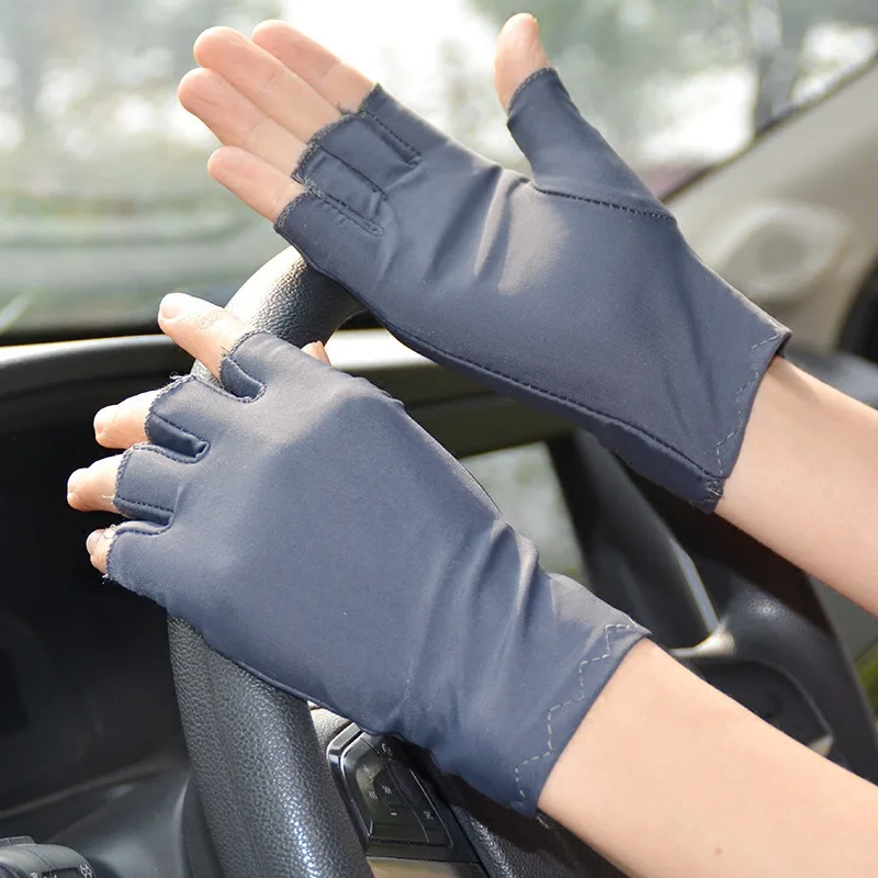 Fingerless Gloves Women Stretch Spandex Breathable Thin Yoga Fitness Ceremony Spring Summer Lightweight Free Size Multicolor