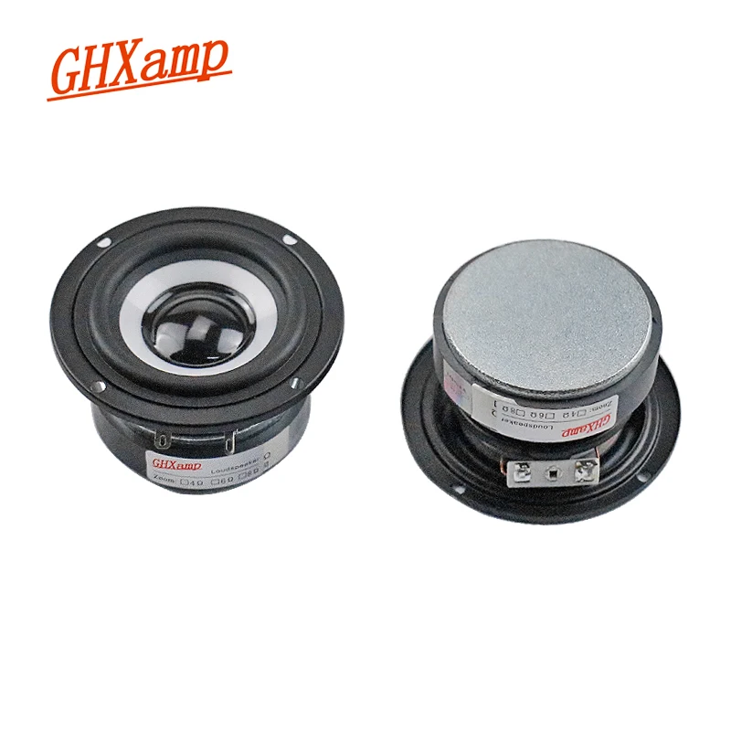 

GHXAMP 3 inch 90mm Waterproof Car Mid Bass Woofer Speaker Rubber edge injection molded PP Basin 4OHM 2PCS