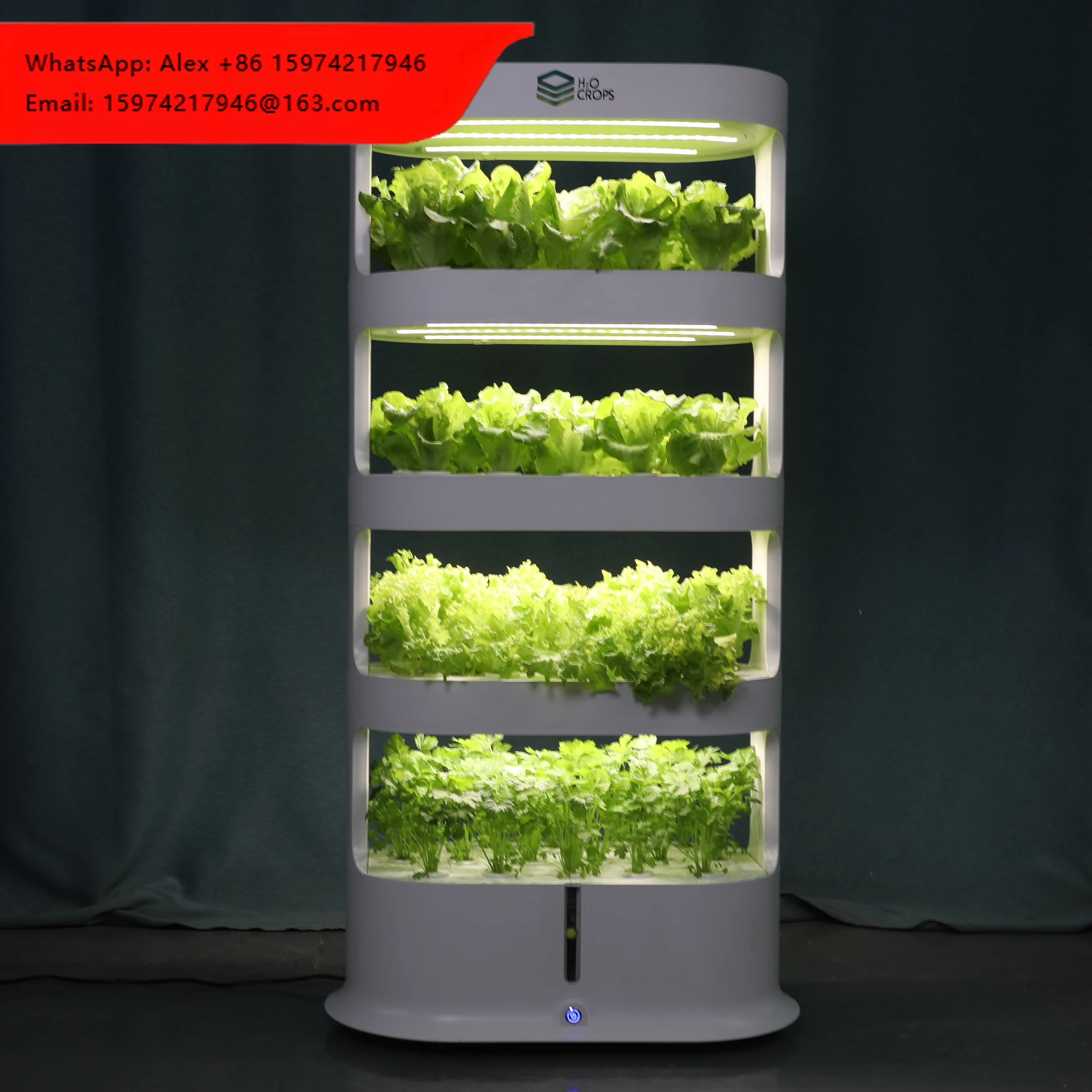 80 Holes Soilless Cultivation Plants Automatic Aeroponic Vertical Hydroponic Tower Growing System With LED Lights