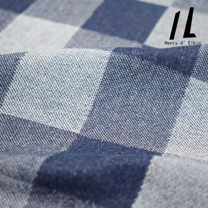 

Fashion Vintage Denim Fabric Patchwork Jacquard Jeans Fabric For Sewing Pants Skirts Jackets Luggage DIY Material Wholesale