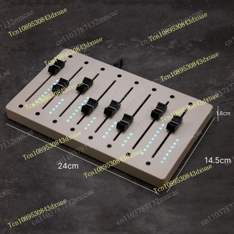 With VU Light EM-VU8 8-Track MIDI Fader Controller