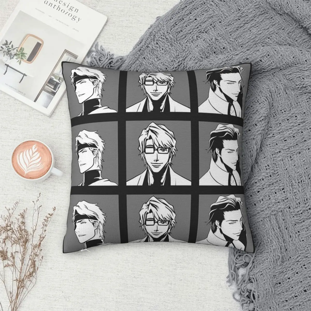 Aizen Unleashed Soul Society's Dark Savior Bleach Anime Square Pillowcase Cushion Cover Pillow Case Throw Pillow Cover for Room