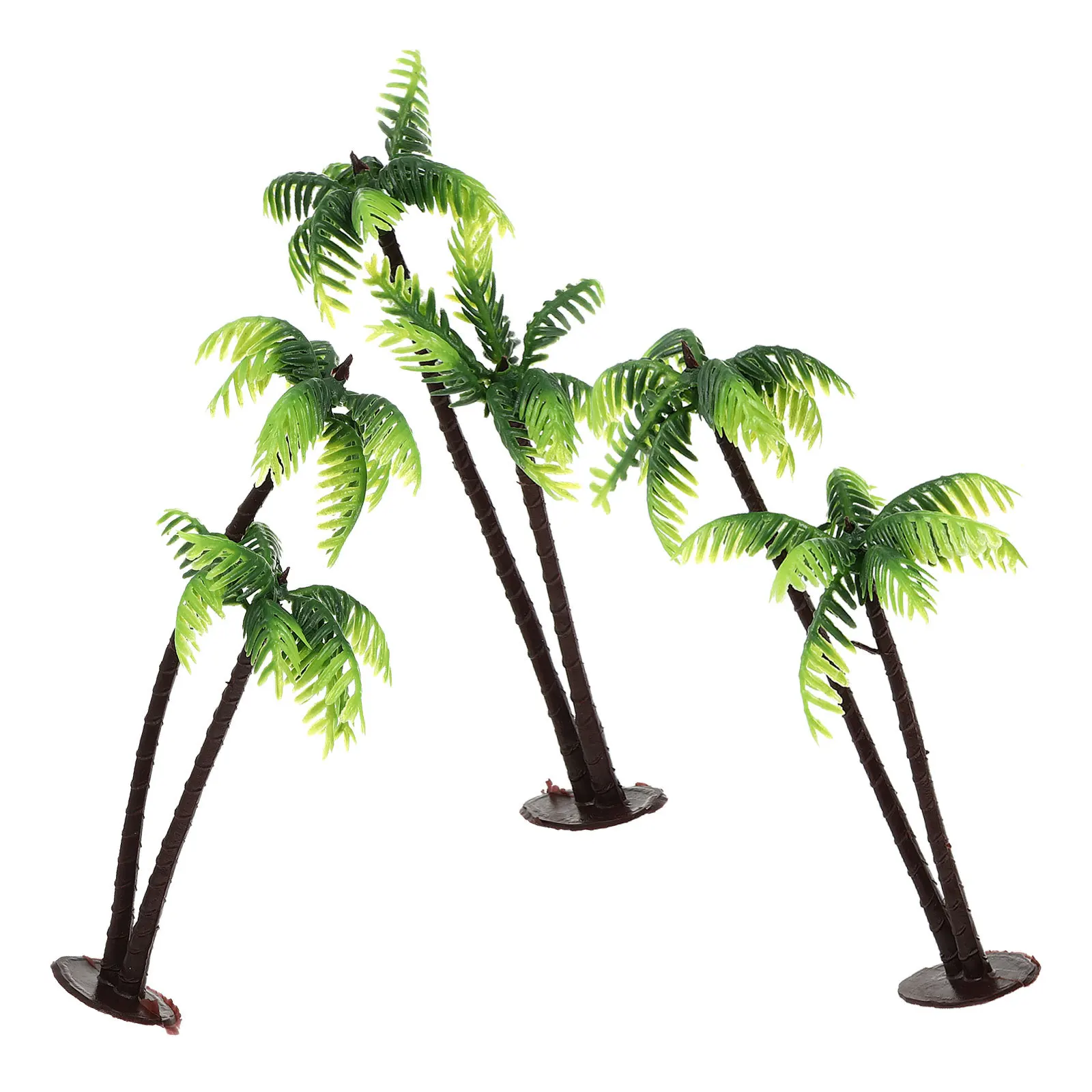

5pcs Plastic Mini Palm Tree For Diy Terrarium Fairy Garden Decor Miniature Landscape Scenery Architecture Bonsai Palms Micro