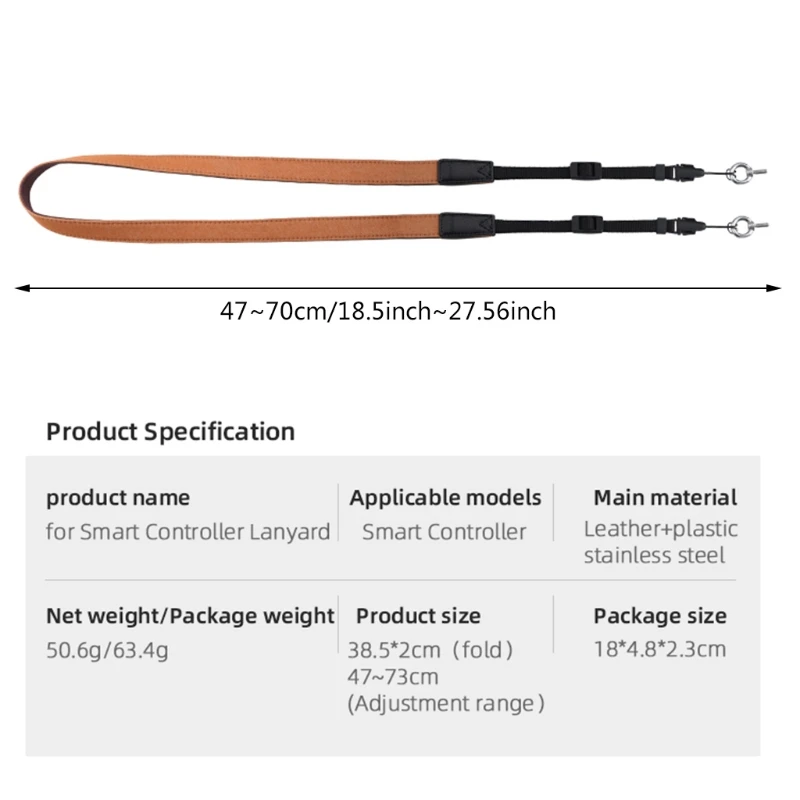 Correa para cuello del Dron con cordón ajustable 70cm con adaptador gancho para Control remoto 2/AIR 2/Air 2S