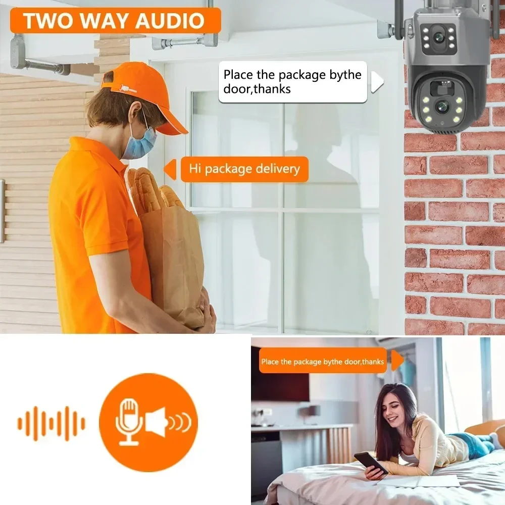 Solar Camera Free 4G Sim Card 4K 8MP Dual Lens Outdoor AI Auto Tracking Solar Panel PIR Human Detection Two Way Audio CCTV Cam