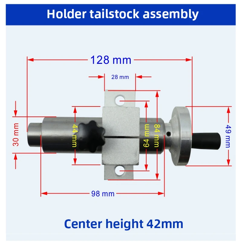 Multifunction Drilling Tailstock Live Center B12 Woodworking Lathe Bead Machine Revolving Centre DIY Accessories